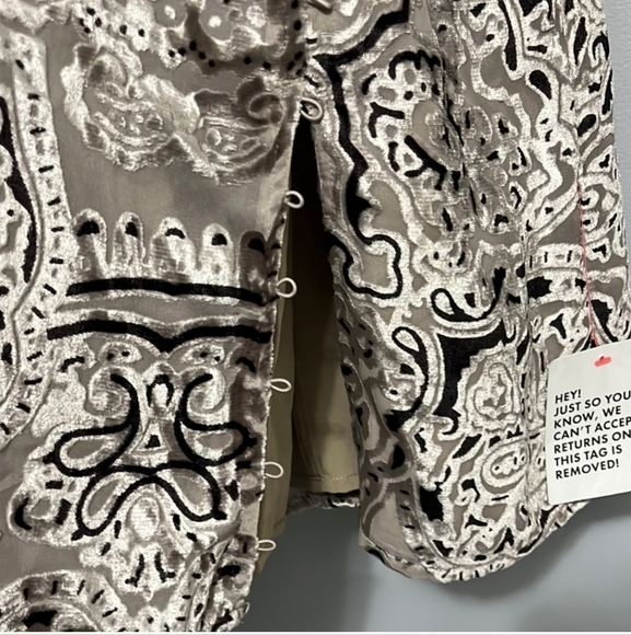 ASOS DESIGN bias cut drape mini dress wbutton detail in paisley velvet Sz 6 NWT - Picture 9 of 15